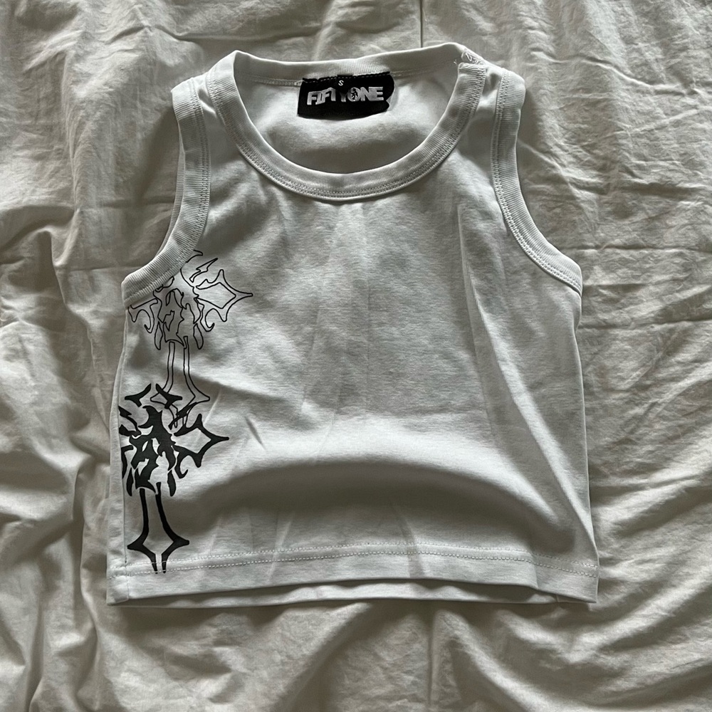 white cross tank